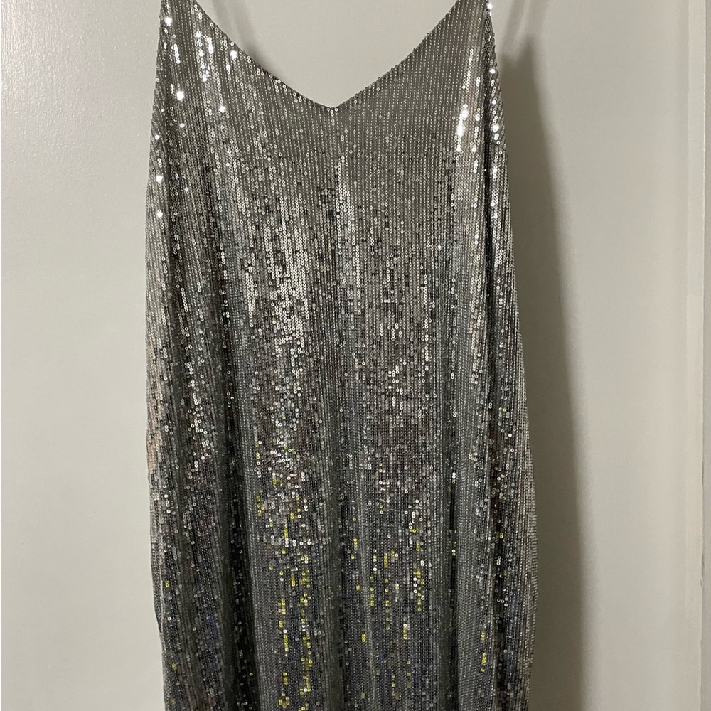 Silver Sequin Dress